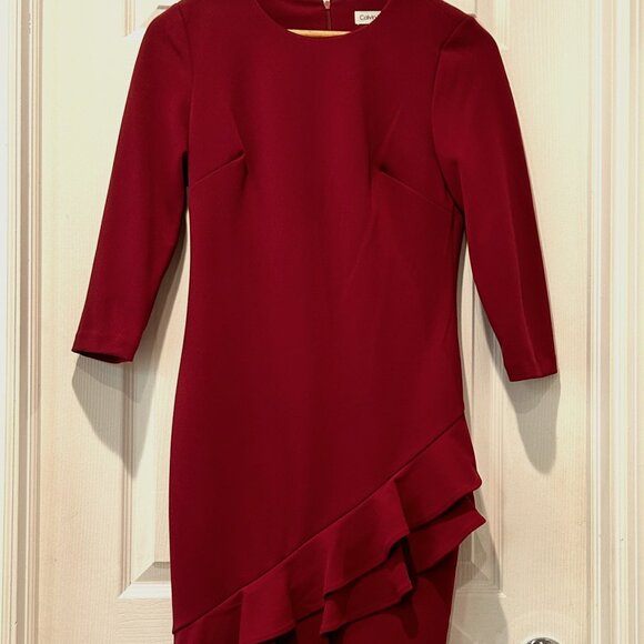 BRAND NEW Elegant Red Calvin Klein NWT - Picture 1 of 12